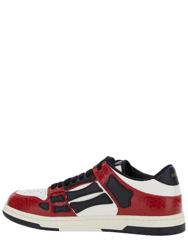 'Skel Top Low' Red Sneakers With Skeleton Patch In Leather Man - AMIRI - BALAAN 3