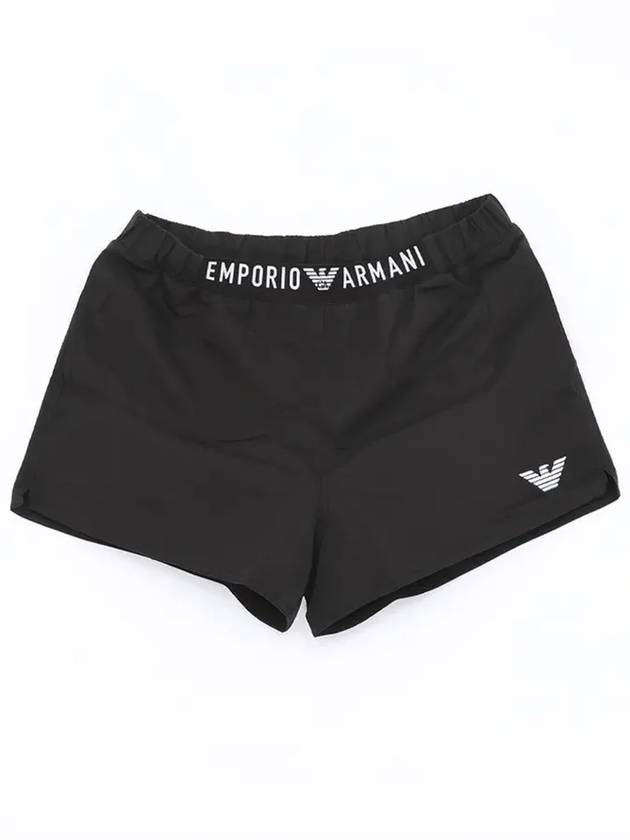 Logo Swim Shorts Black - EMPORIO ARMANI - BALAAN 3