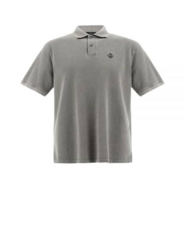 Embroidery Logo Short Sleeve Cotton Polo Shirt Grey - HERNO - BALAAN 2