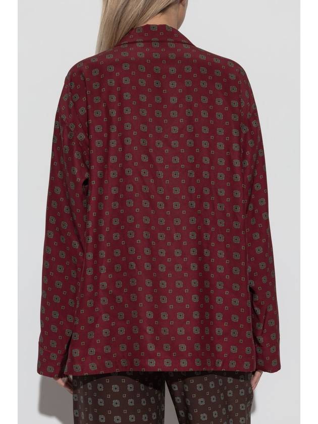 Moschino Pajama Top, Women's, Burgundy - MOSCHINO - BALAAN 4