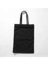 Logo Print Large Cotton Tote Bag Black - JIL SANDER - BALAAN 5