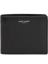 Smooth Leather Classic Logo Half Wallet Black - SAINT LAURENT - BALAAN 2