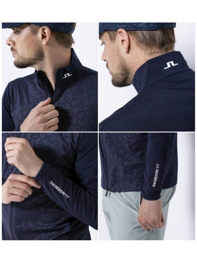 Husky Print Golf Jersey Zip-Up Jacket - J.LINDEBERG - BALAAN 4