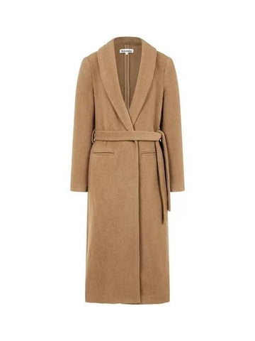 Belted wool blend shawl coat camel 271655 - REFORMATION - BALAAN 1