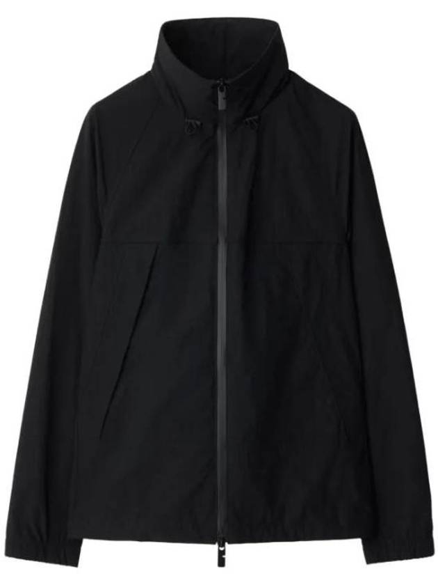 Cotton Zip-Up Jacket Black - BURBERRY - BALAAN 2