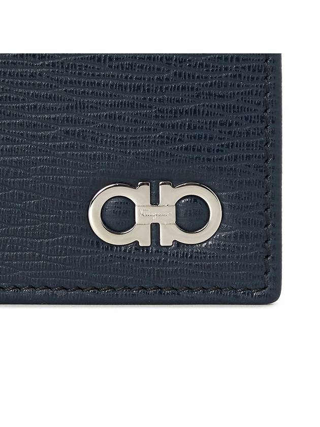 Gancini Half Wallet Deep Ocean - SALVATORE FERRAGAMO - BALAAN 7