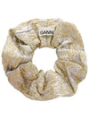 A6432 012 Metallic Hair Gold and Silver Scrunchie - GANNI - BALAAN 2