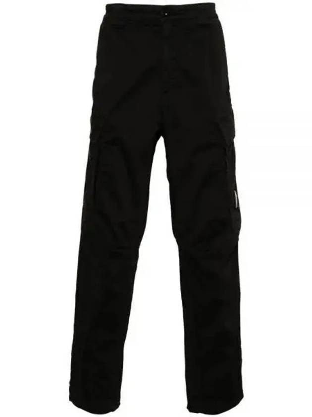 Stretch Sateen Loose Cargo Straight Pants Black - CP COMPANY - BALAAN 2