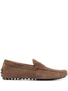 Men's Suede Gommino Driving Shoes Brown - TOD'S - BALAAN 2