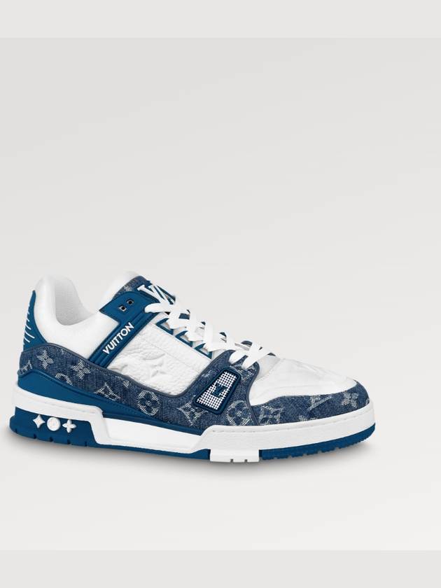 LV Trainer Monogram Low Top SneakersWhite Blue - LOUIS VUITTON - BALAAN 2