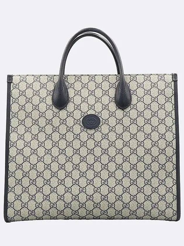 674148 GG Logo Supreme Interlocking G Medium Tote Bag Shoulder Strap 2WAY - GUCCI - BALAAN 2