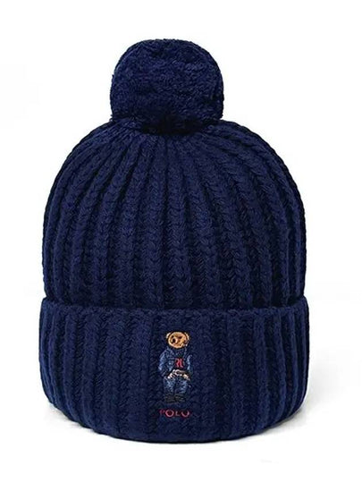 Hat Beanie Denim Bear Pom WC0522 433 - POLO RALPH LAUREN - BALAAN 2