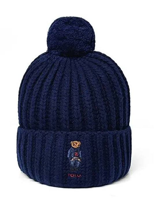 POLO RALPHLAUREN WC0522 433 Bear Rib Pom Beanie - POLO RALPH LAUREN - BALAAN 2