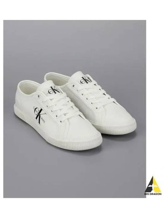 JEANS Women s White Monaco Sneakers YW00482 YBR - CALVIN KLEIN - BALAAN 1