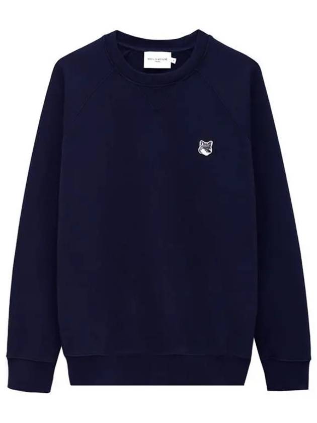 Grey Fox Head Patch Classic Sweatshirt Navy - MAISON KITSUNE - BALAAN 2