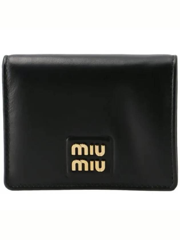 Small Leather Half Wallet Black - MIU MIU - BALAAN 2