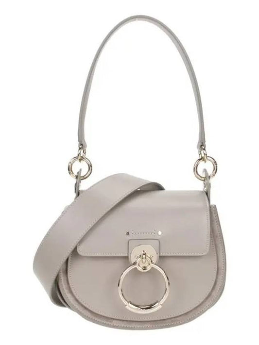 Tess Small Shoulder Bag Black Motty Grey - CHLOE - BALAAN.