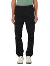 Banding Waist Tapered Cargo Straight Pants Black - STONE ISLAND - BALAAN 2