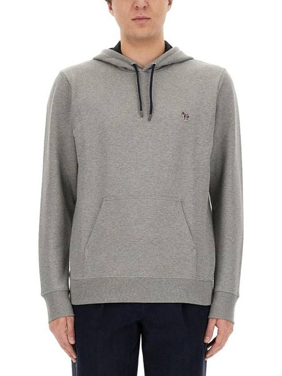 Zebra Patch Cotton Hoodie Grey - PAUL SMITH - BALAAN 2