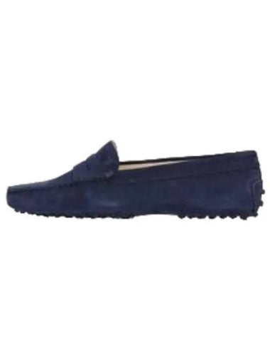 Gomino Suede Driving Shoes Blue Loafers Flats - TOD'S - BALAAN 1