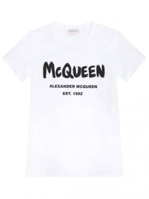 graffiti logo t shirt short sleeve - ALEXANDER MCQUEEN - BALAAN 1