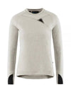 Women's Huge Crew Neck Long Sleeve T-Shirt White Clay - KLATTERMUSEN - BALAAN 2