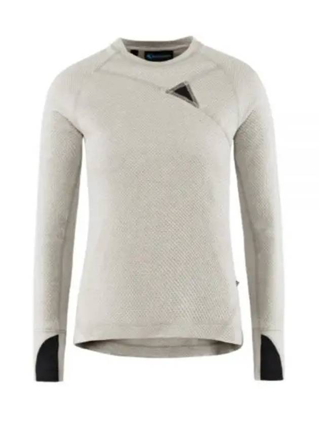 Women's Huge Crew Neck Long Sleeve T-Shirt White Clay - KLATTERMUSEN - BALAAN 2