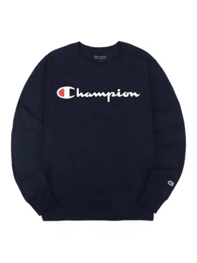 Classic graphic big logo long sleeve CH BT78 Navy - CHAMPION - BALAAN 3