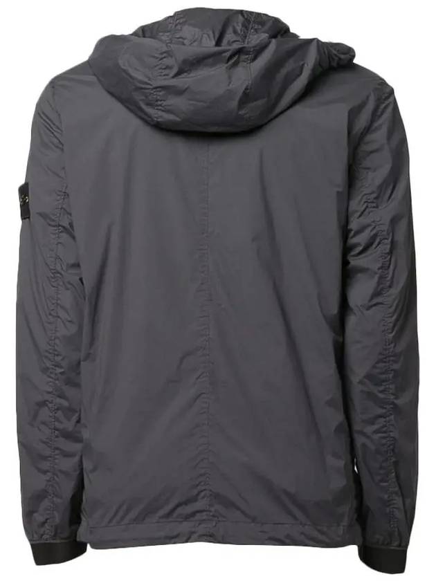 Wappen Patch Skin Touch Nylon Hooded Jacket Charcoal - STONE ISLAND - BALAAN 4