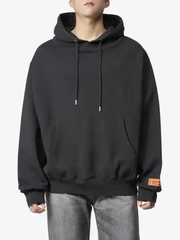 Logo Patch Drawstring Hoodie Black - HERON PRESTON - BALAAN 2