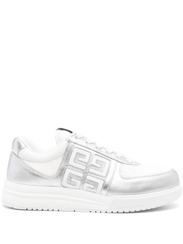 G4 Embroidery Logo Low Top Sneakers Silver - GIVENCHY - BALAAN 2