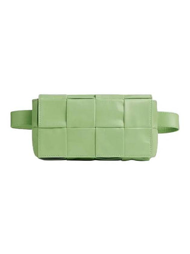 Intrecciato Cassette Mini Belt Bag Pistachio - BOTTEGA VENETA - BALAAN 1