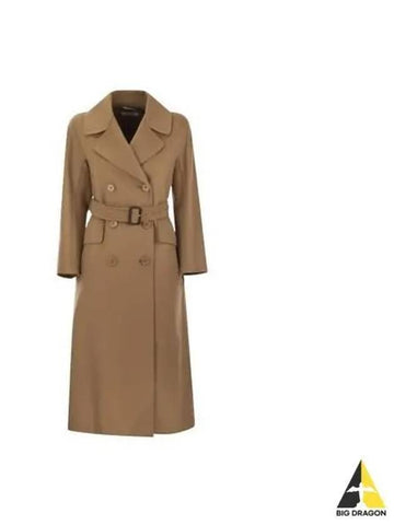 S Women Eric Belted Double Wool Coat Brown 2419011021600 022 - MAX MARA - BALAAN 1