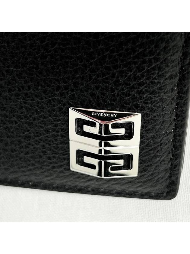 Grained Leather Bifold Wallet Black - GIVENCHY - BALAAN 4