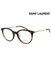 Eyewear Havana Round Blue Light Lens Eyeglasses Brown - SAINT LAURENT - BALAAN.