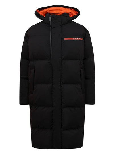 Logo Light Re-Nylon Down Padded Jacket Black - PRADA - BALAAN 2