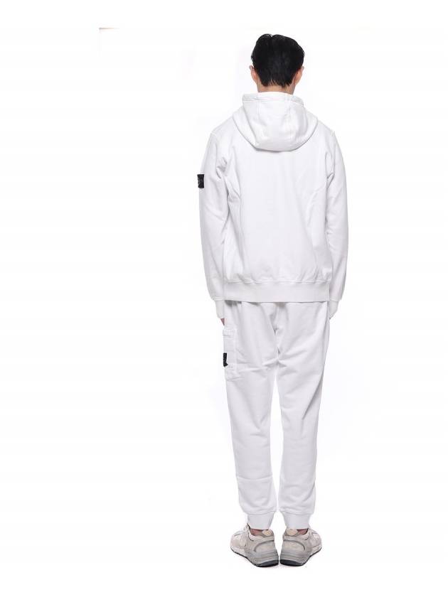 Wappen Patch Cotton Hooded Zip Up White - STONE ISLAND - BALAAN 6