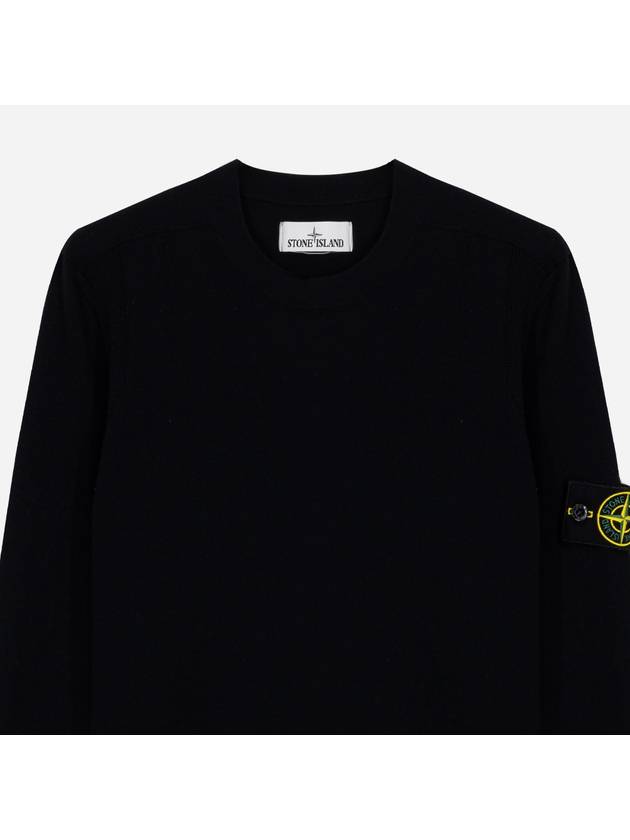 Light Wool Crewneck Knit Top Navy - STONE ISLAND - BALAAN 3