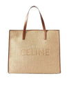 Large Cabas Raffia Effect Textile Celine Embroidery Tote Bag Natural - CELINE - BALAAN 2