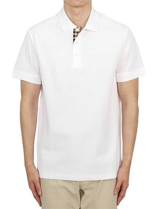 Eddie Cotton Polo Shirt White - BURBERRY - BALAAN 2