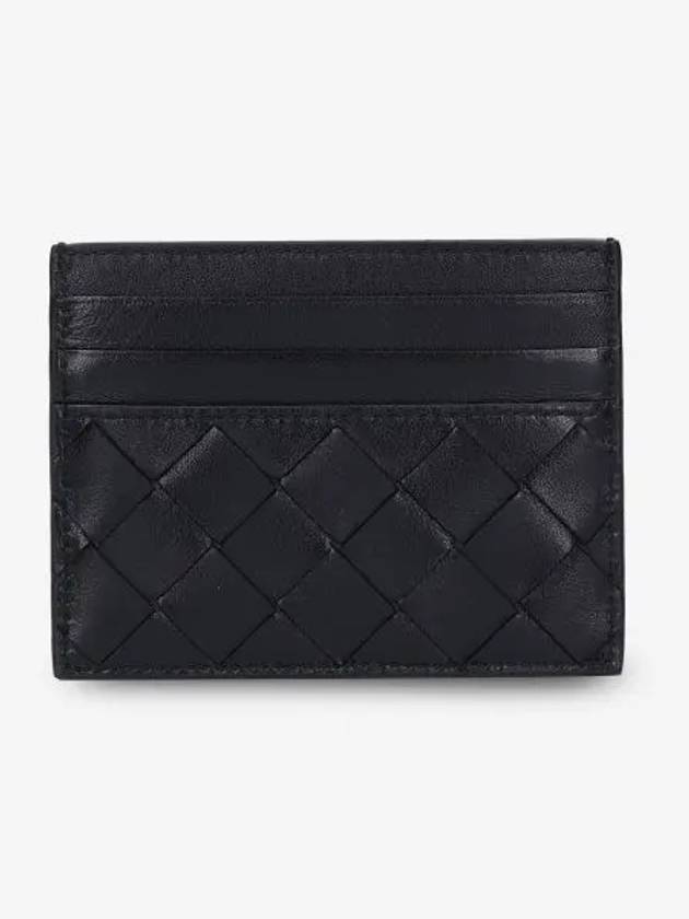 Intrecciato Leather Card Wallet Black - BOTTEGA VENETA - BALAAN 2