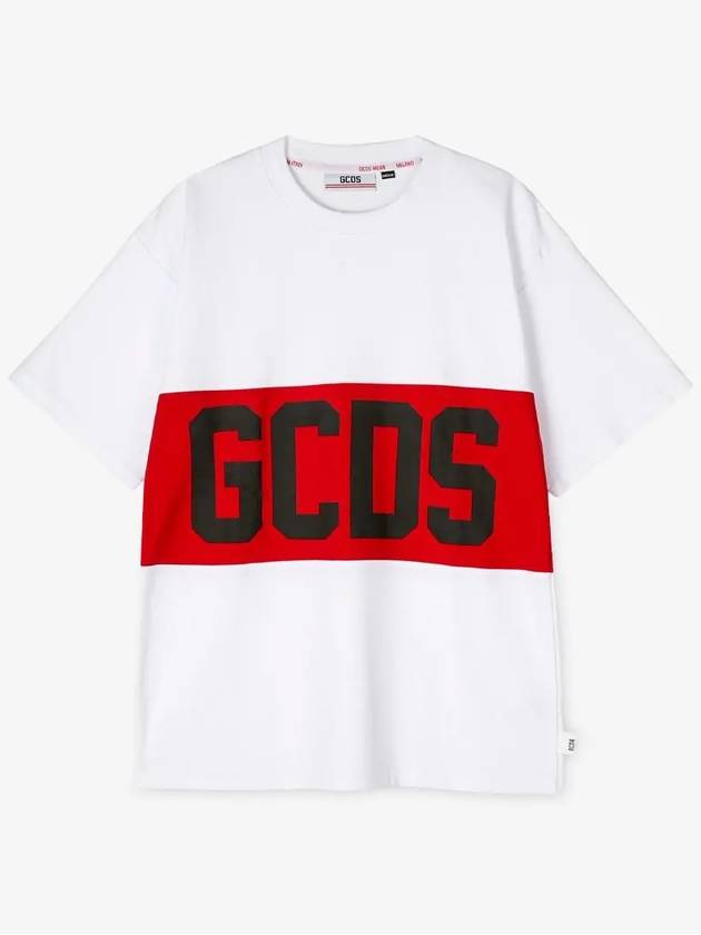 Band Logo Print Short Sleeve T-Shirt White - GCDS - BALAAN 3