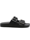 Mallorca Strap Slippers Black - BALENCIAGA - BALAAN.