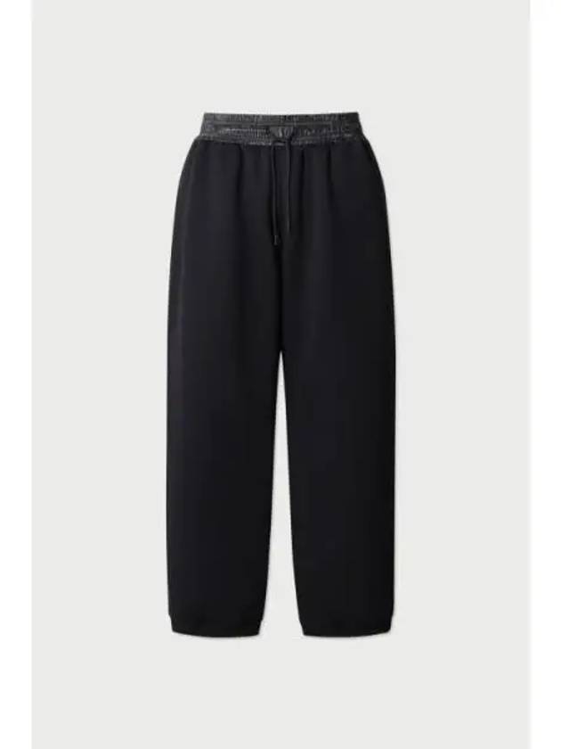 CDP glossy banding wide sweat pants BLACK - IRO - BALAAN 1