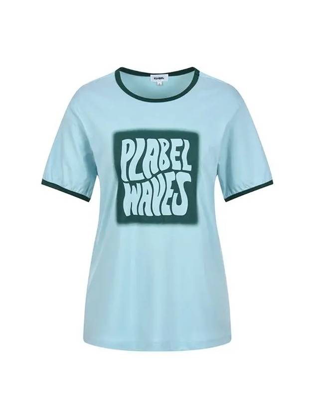 Wave color combination T-shirt MW3ME275SBL - P_LABEL - BALAAN 8