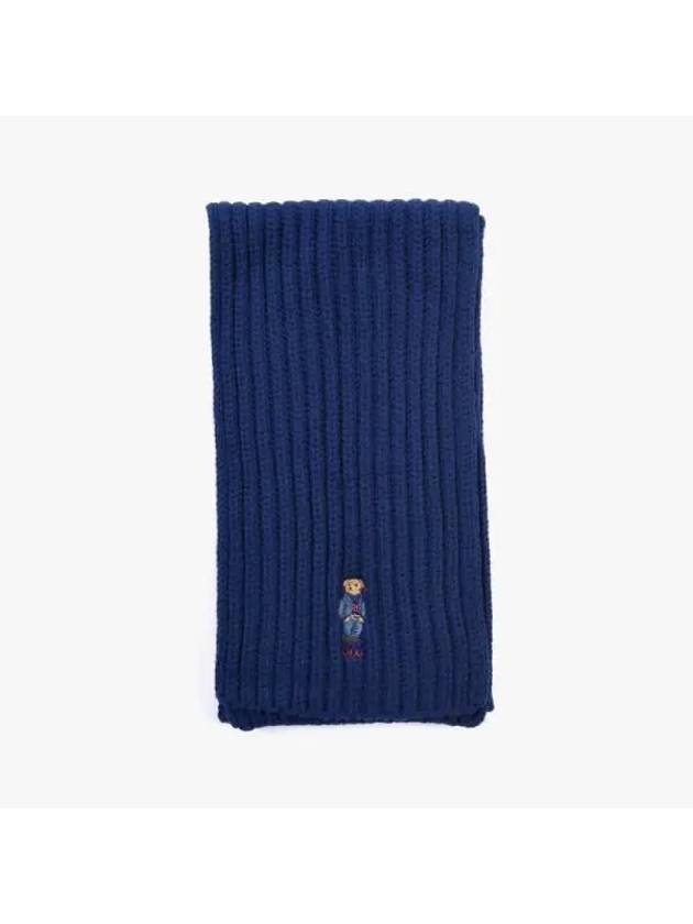 Bear Logo Muffler Blue - POLO RALPH LAUREN - BALAAN 3