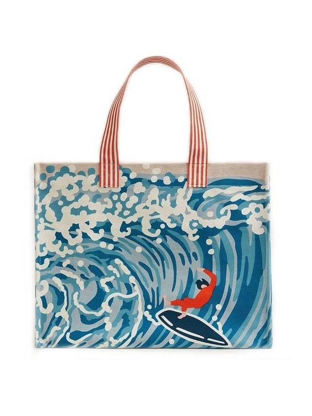 Wave Beach Tote Bag Blue - HERMES - BALAAN 1