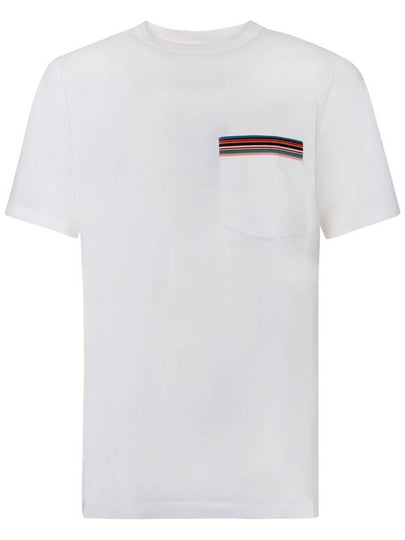 Signature Striped Pocket Short Sleeve T-Shirt White - PAUL SMITH - BALAAN 2