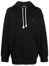 Nash Face Patch Hoodie Black - ACNE STUDIOS - BALAAN 2