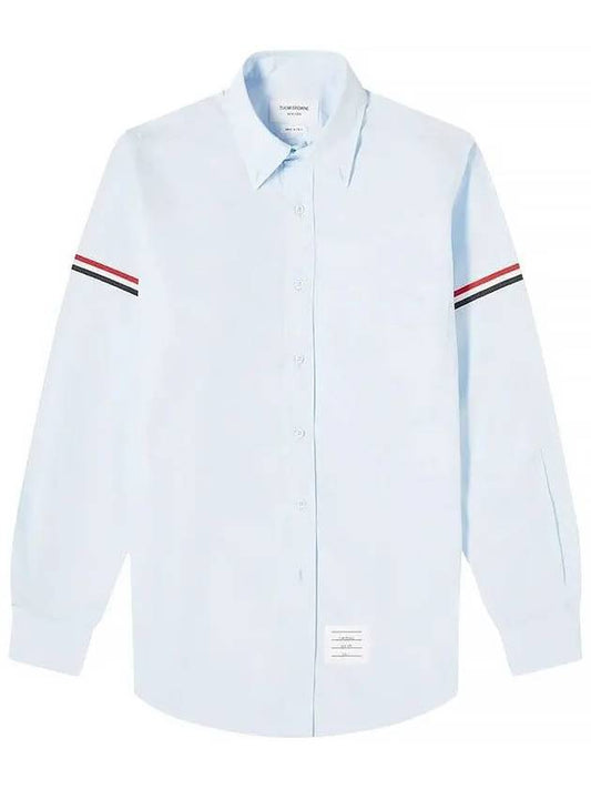 Armband Oxford Long Sleeve Shirt Light Blue - THOM BROWNE - BALAAN 2